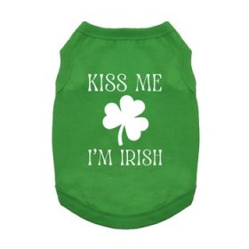 Kiss Me I'm Irish Dog Shirt (Size: L)