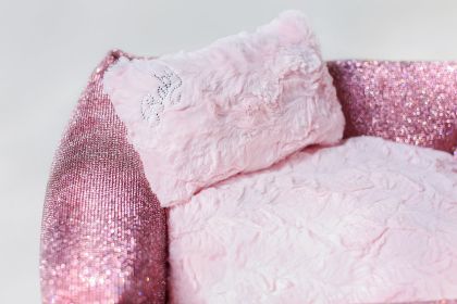 Imperial Crystal Bed (Color Options: Prima Donna Pink, Size: SM)