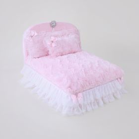 Enchanted Nights Dog Bed (Bed Color: Baby Doll Pink, Accent Bow Color: Antique Pink)
