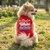 Red White & Cute Dog Shirt