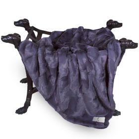 Luxe Dog Blanket (Color: Pewter, size: LG)